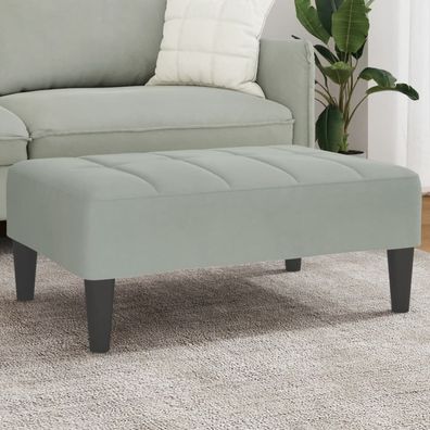 vidaXL Fußhocker Hellgrau 77x55x31 cm Samt