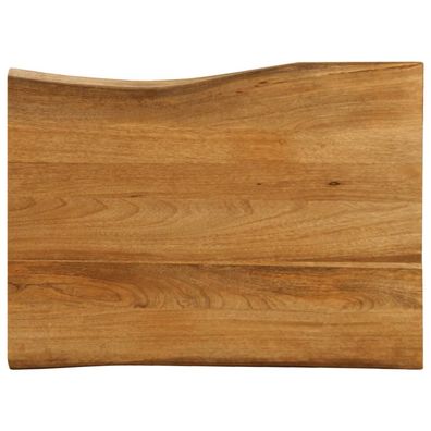vidaXL Tischplatte mit Baumkante 80x60x3,8 cm Massivholz Mango