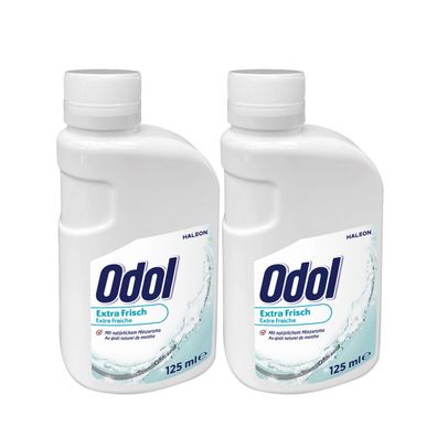 Odol Mundwasser extra frisch mit natürlichem Minzaroma 125ml 2er Pack