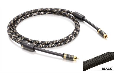 Viablue NF-B / HighEnd Subwoofer-Kabel / Cinchkabel mono / T8-Stecker / Black