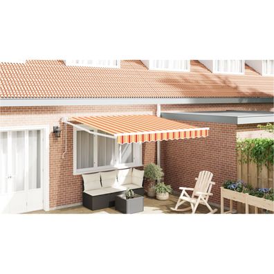 vidaXL Automatische Einziehbare Markise Gelb und Orange 300x250 cm