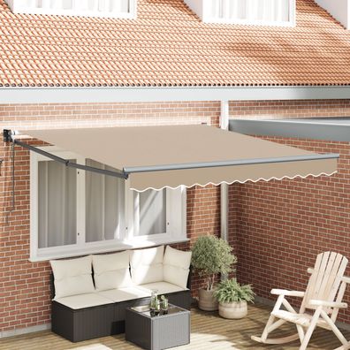 vidaXL Automatische Einziehbare Markise Beige 350x250 cm, vidaXL Markisen Ersatzstoff
