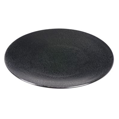 Lambert Kaori Platte Rochen-Optik schwarz / metallic, D 34,5 cm, Stoneware 20505