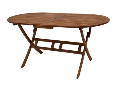 Klapptisch 160x85cm Oval Akazie