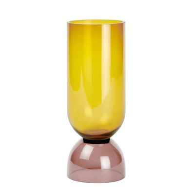 Lambert Vasari Vase honig/aubergine, Glas, H 32 cm D 12 cm 17496