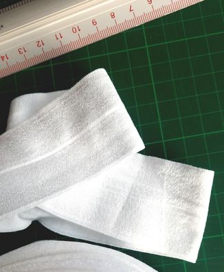 1m x 40mm Falzgummi Rollierband Einfassband elastisch Satinglanz Farbe Reinweiss