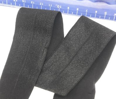 1m x 40mm Falzgummi Rollierband Einfassband elastisch Satinglanz Farbe Schwarz