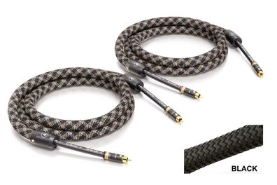 Viablue NF-S6 AIR / Referenz-Cinchkabel / 6-fach Schirm / T8 / 1 Paar / Black