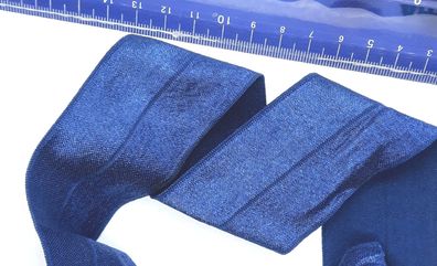 1m x 40mm Falzgummi Rollierband Einfassband elastisch Satinglanz Farbe Preussischblau