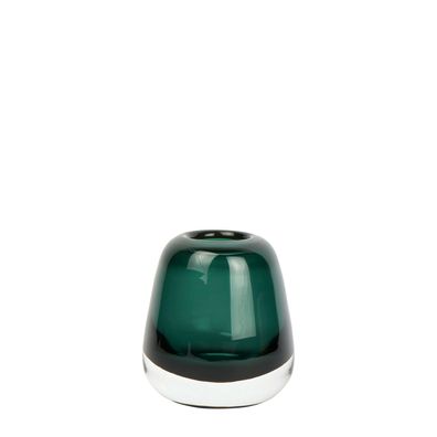 Lambert Rizzo Vase Glas, petrol H 11 cm D 8/10 cm 17511