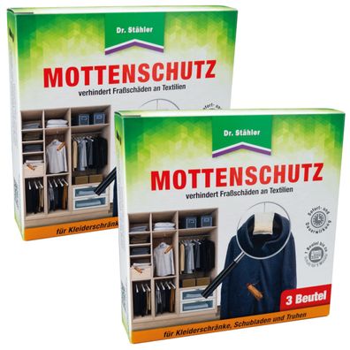 2 x DR. Stähler Mottenschutz, 3 Beutel