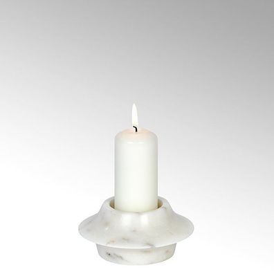 Lambert Pushkar Kerzenständer Marmor weiß H6 D13 cm 63263