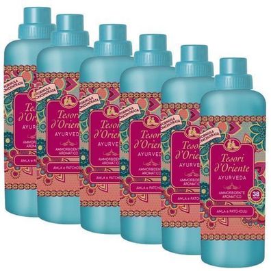 Tesori d'Oriente Ayurveda Weichspüler-Set, 6 x 760 ml, italienische Qualität
