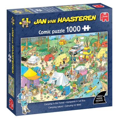 Jan van Haasteren, amping im Wald, 1000 Teile Puzzle