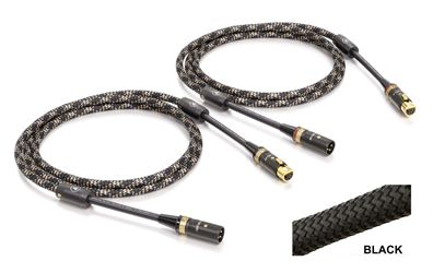 Viablue NF-S1 Silver / Referenz XLR-Kabel / 4-fach Schirm / T8 / 1 Paar / Black