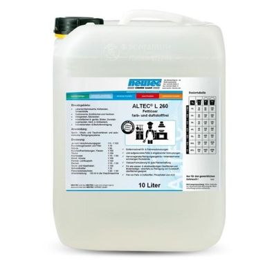 ALTEC L 260 Fettlöser farb- und duftstofffrei10 Liter,(1,20 Pro 100 Ml)