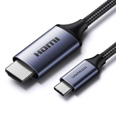 Ugreen USB-C zu HDMI 2.1 Kabel 8K 60Hz 1.5m - Grau, Hochleistungs-Adapter fuer Ul