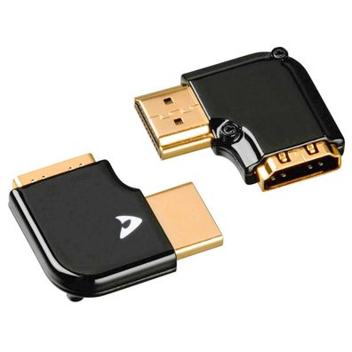 Hama 2er Set HDMI Winkel-Adapter Rechts + Links 90 Grad 8K 4K UHD Winkelstecker