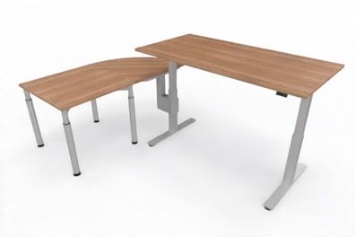 Winkelschreibtisch L-Form 243x160 cm VXY4 elektrisch höhenverstellbarer Schreibtisch