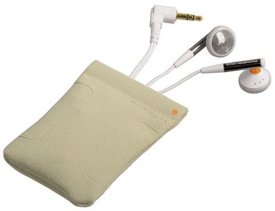 Thomson HED112N MikroKopfhörer Headset DesignTransportbeutel 3,5mm Klinke weiß
