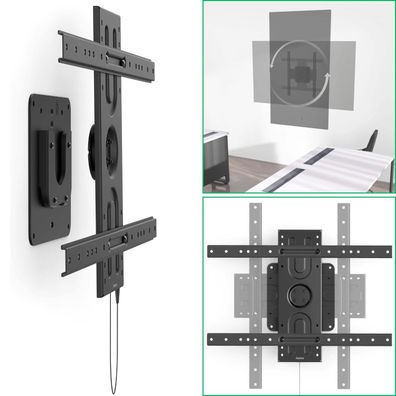 Hama TV Wandhalterung bis 80" Rotierbar 360° drehbar Pivot Wand-Halter Halterung