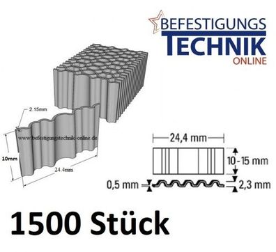 Wellennägel WN10BK 25x10mm für Wellennagler Bostitch CF15-1-E Prebena Tjep CO-15 WN 2