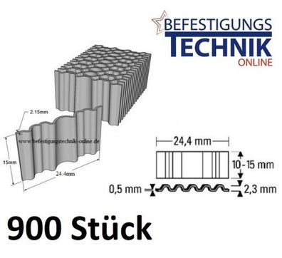 Wellennägel WN15BK 25x15mm für Wellennagler Bostitch CF15-1-E Prebena Tjep CO-15 WN 2