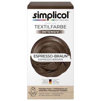 Simplicol Intensiv Stoff-Farbstoff Espresso-Braun Braun