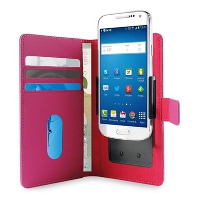 Puro Universal Slim Wallet Booklet FlipCase SchutzHülle Cover 360°Cases Pink M