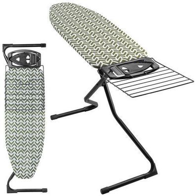 KADAX Bügelbrett mit ausziehbarem Fach, 120x42cm Bügeltisch Grün