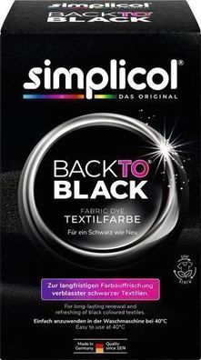 Simplicol Back to Black Fabric Dye für Farbwiederherstellung 400 g