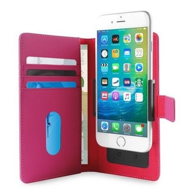 Puro Universal Slim Wallet Booklet FlipCase SchutzHülle Cover 360°Cases Pink L