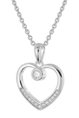 trendor Schmuck Damen-Halskette 925 Silber Mit Zirkonia-Herz 28416