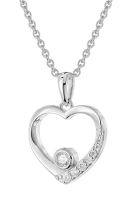trendor Schmuck Damen-Kette mit Herz-Anhänger 925 Silber 28418