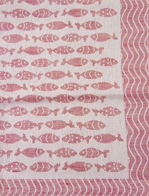Geschirrtuch Fische rot
