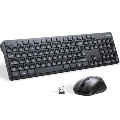Ugreen MK006 2.4GHz Kabelloses Tastatur- und Maus-Set - Schwarz