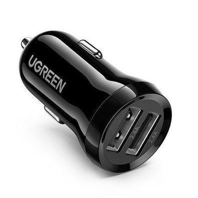 Ugreen Kfz-Ladegeraet, Dual-USB, 24W, 4.8A, Schwarz, Modell 50875