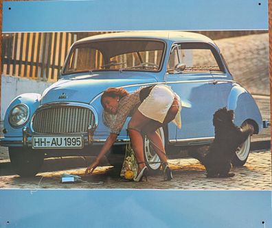 Blechschild DKW 1000 Coupe, Auto, Kult, Deko, Bild, Klassiker, Oldtimer