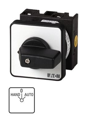 1St. Eaton 048348, T0-3-15433/E Umschalter, Kontakte: 6, 20 A, Frontschild: Hand-Auto