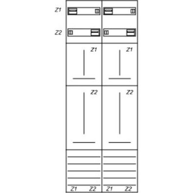 1St. Eaton 229183, ZSD-Z29A0575 Zählerfeld, 2-feldrig, vorbereitet, Version Z29A0575