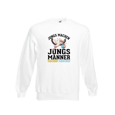 Männer machen Mädchen | Schwangerschaft | verkündung Sweatshirt Weiß