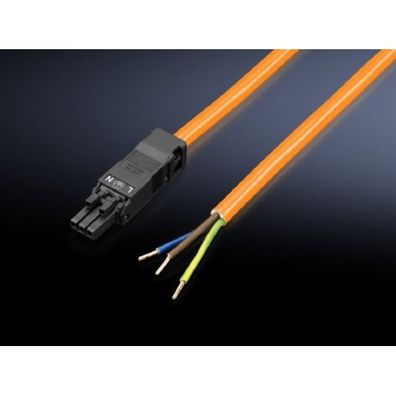 1Pk 5 Stück Rittal Anschlußleitung 3m SZ 2500400 f. Einspeisung 3polig 100-240V UL