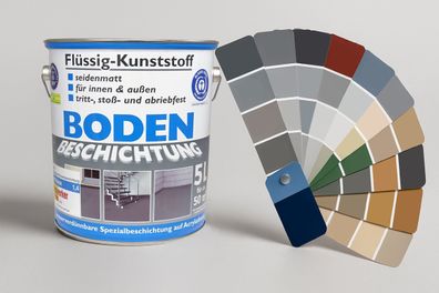 Flüssig Kunststoff 5L Bodenbeschichtung 50m² Betonfarbe Beton Beschichtung