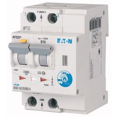 1St. Eaton Brandschutzschalter 2pol B10A 30mAAFDD-10/2/B/003-A FI/LS 187168