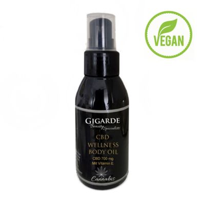 Gigarde CBD Wellness Body Oil Körper Öl Massage Vitamin E Mandarine, 100 ml, CBD