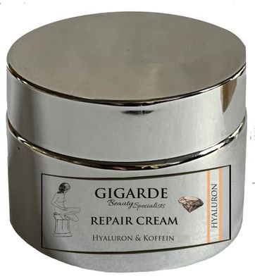 Gigarde Repair Creme mit Aloe Vera, Hyaluron und Koffein, 50 ml
