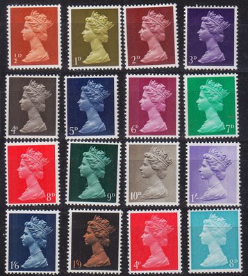England GREAT Britain [1967] MiNr 0452-65 ( * */mnh ) Machin pre-decimal
