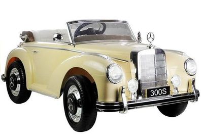 Kinderfahrzeug Mercedes-Benz 300S Beige Mit Ledersitz Und EVA-Reifen