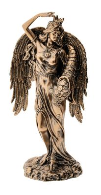 Fortuna Kunstharz 21 cm gold Glücksgöttin Schutzgöttin Dekofigur