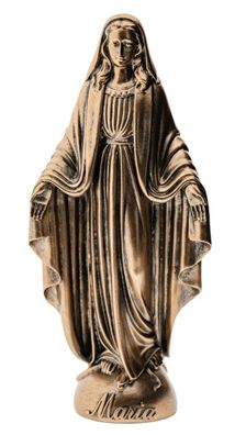 Maria Kunstharz 20 cm gold Dekofigur Madonna Statue Marienfigur
